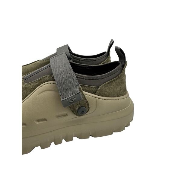 UGG Peakmod Lowcut Shoes Mens Size 13 Olive Green Mules 1171355 Suede Neoprene